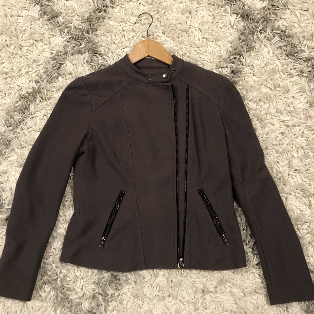 Boden US size 4 Emilia biker jacket (pewter)